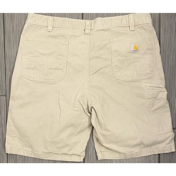 Carhartt Mens Relaxed Fit Canvas Utility 9” Work Hiking Shorts Rugged Flex - Picture 3 of 6